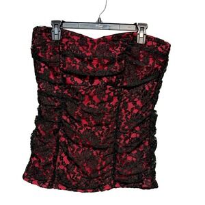Delight Y2K Corsetcore Lace Bustier Top Women 2X Burlesque Gothic Glam Clubwear